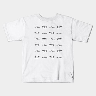 Paper Ship & Waves Kids T-Shirt